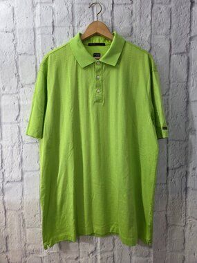 Tiger Woods Collection Nike Fit Dry Extra Lime Bright Green Polo Golf Shirt